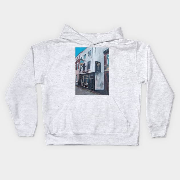 Hull, Old Town Pub Kids Hoodie by golan22may